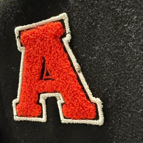 CALI 1850 Women's Black and Red Varsity Jacket - Picture 3 of 7